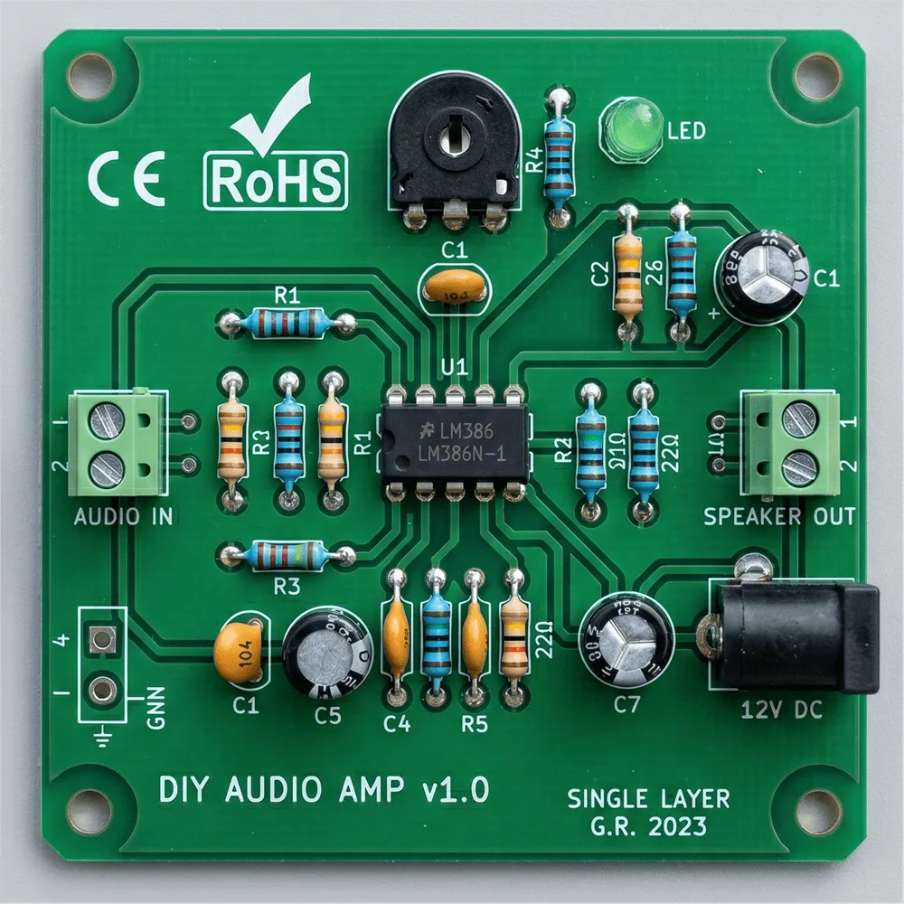 Single Layer PCB manufacturing example